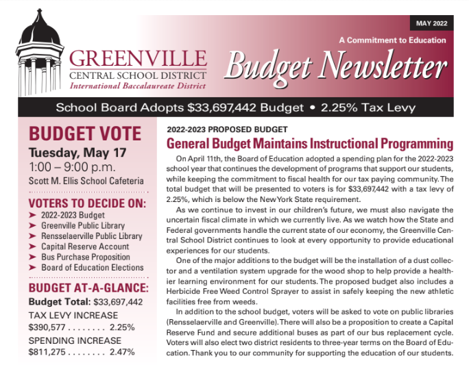 GCSD Budget Newsletter