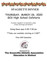 GAA Sponsored Spaghetti Dinner
